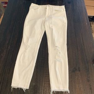 J brand white distressed jeans